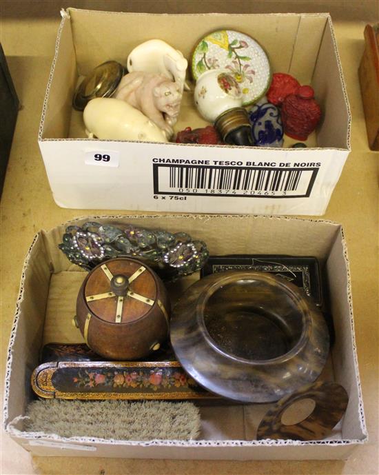 Snuff boxes, Chinese scent bottles etc.